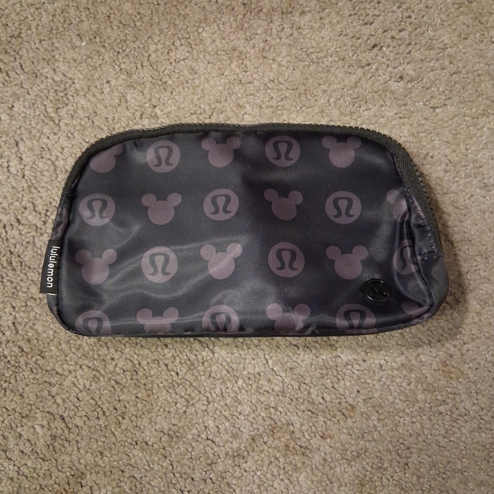 lululemon athletica X Disney Mickey Mouse Black Belt Bag  Pouch 1L
